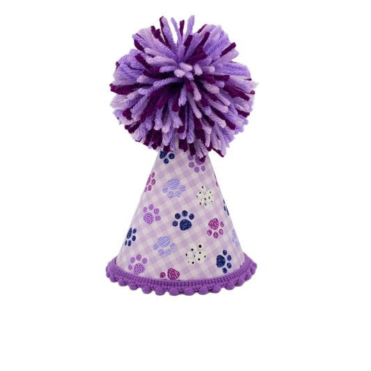 Pup Party Hats Purple Paw Party Hat: M