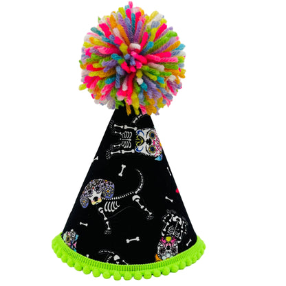 Pup Party Hats Day of the Dead Party Hat: L