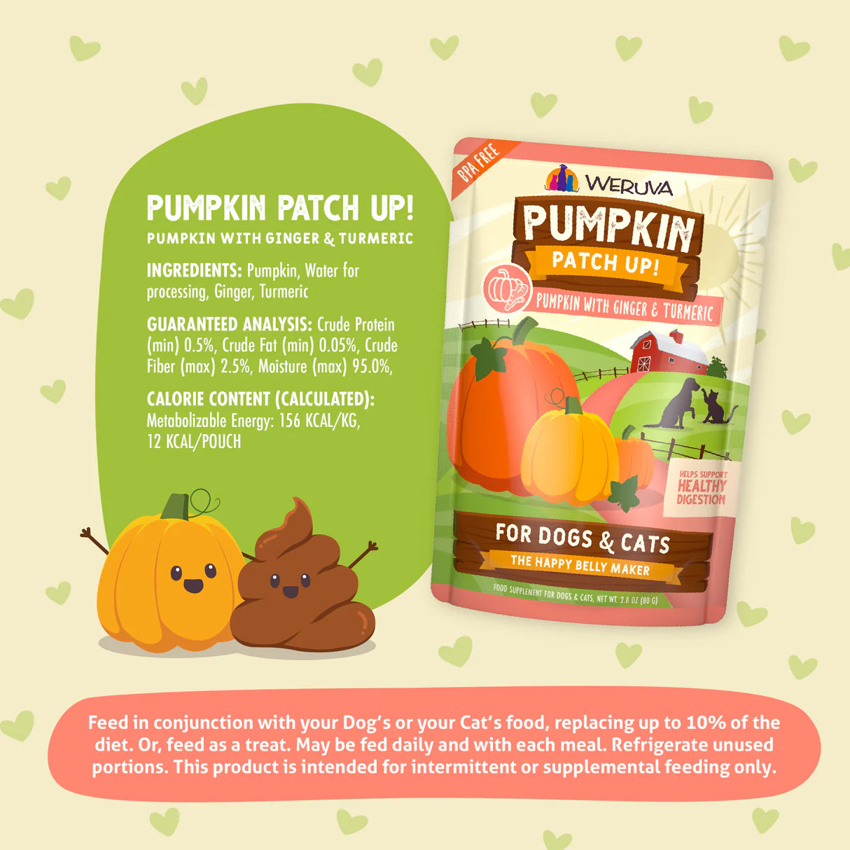 Weruva Pumpkin Patch Up! Dog & Cat Food Supplement Pouches