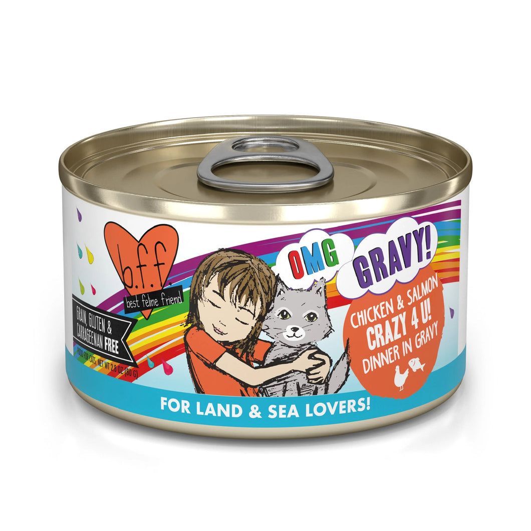 Weruva B.F.F. OMG Gravy! Chicken & Salmon Crazy for You! Canned Cat Food