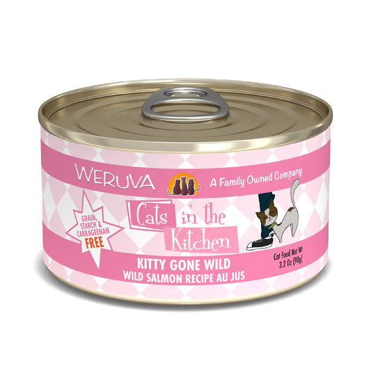 Weruva Cats in the Kitchen Kitty Gone Wild Wild Salmon Recipe Au Jus