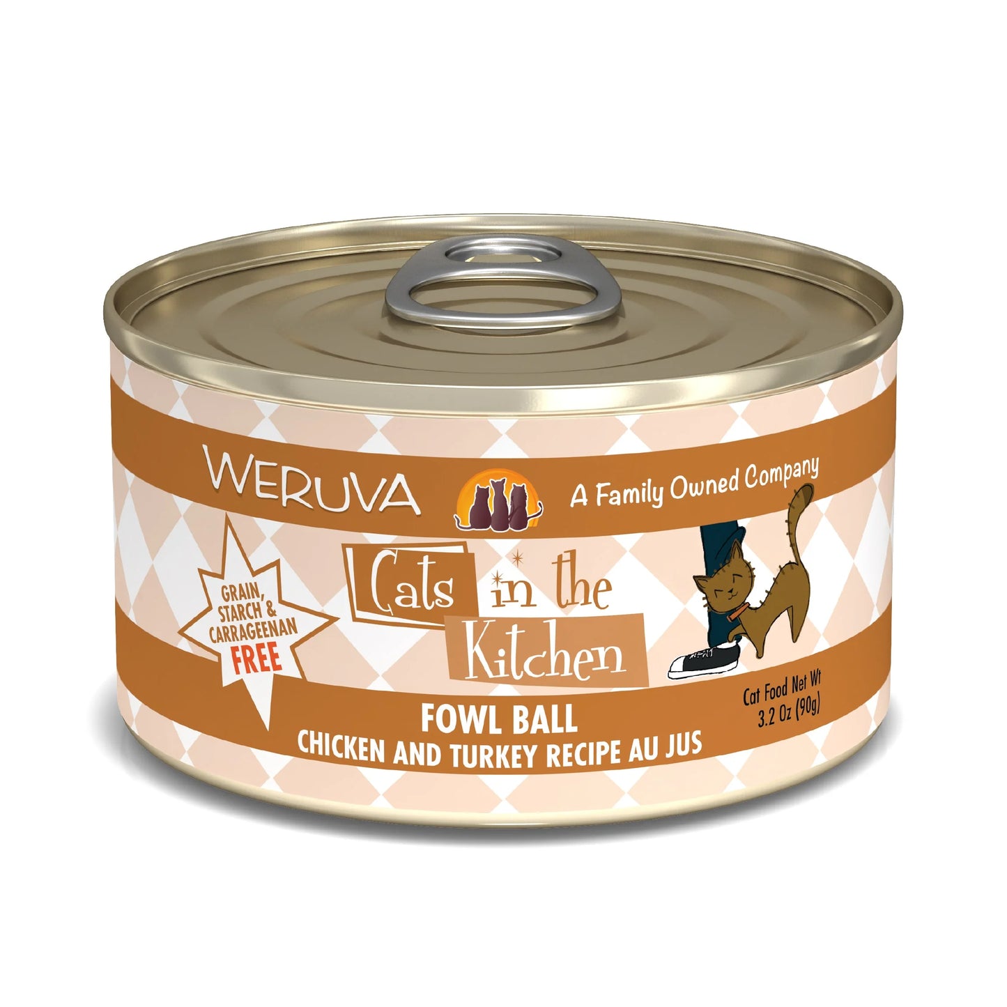 Weruva Cats in the Kitchen Fowl Ball Chicken and Turkey Recipe Au Jus