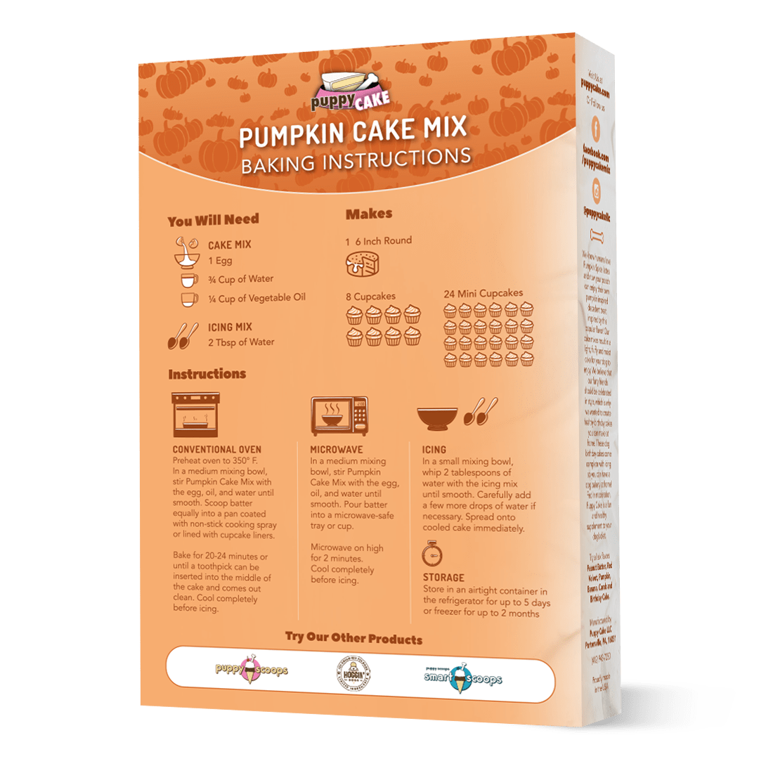 Puppy Cake Mix Pumpkin (wheat-free) 9 oz