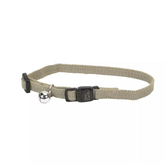 New Earth Soy Adjustable Breakaway Cat Collar, Olive