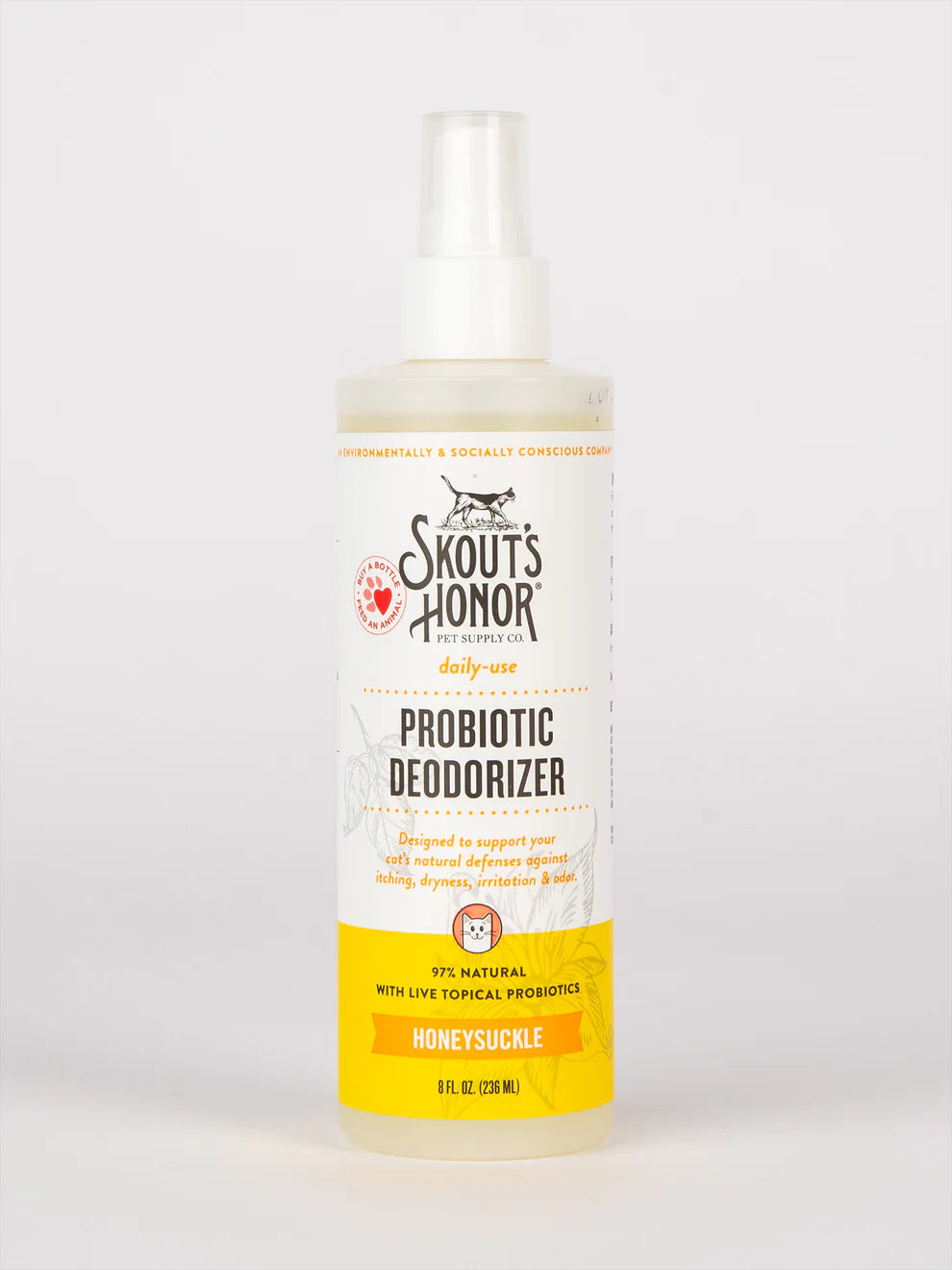 Skout's Honor Probiotic Deodorizer Honeysuckle for Cats 8 oz.