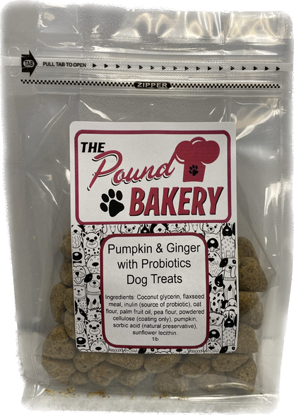 The Pound Bakery Pumpkin & Ginger with Probiotics Dog Treats 1lb