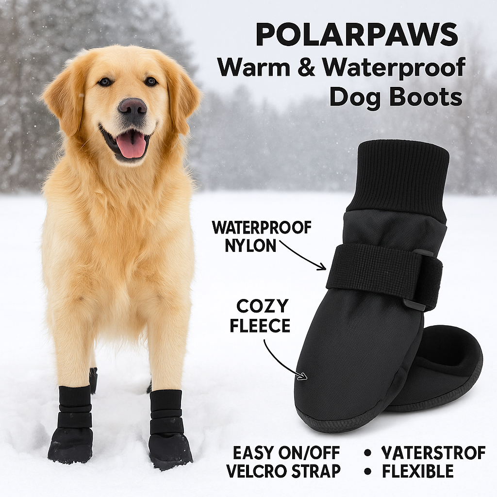 PolarPaws Soft Sole Waterproof Winter Dog Boots: XS