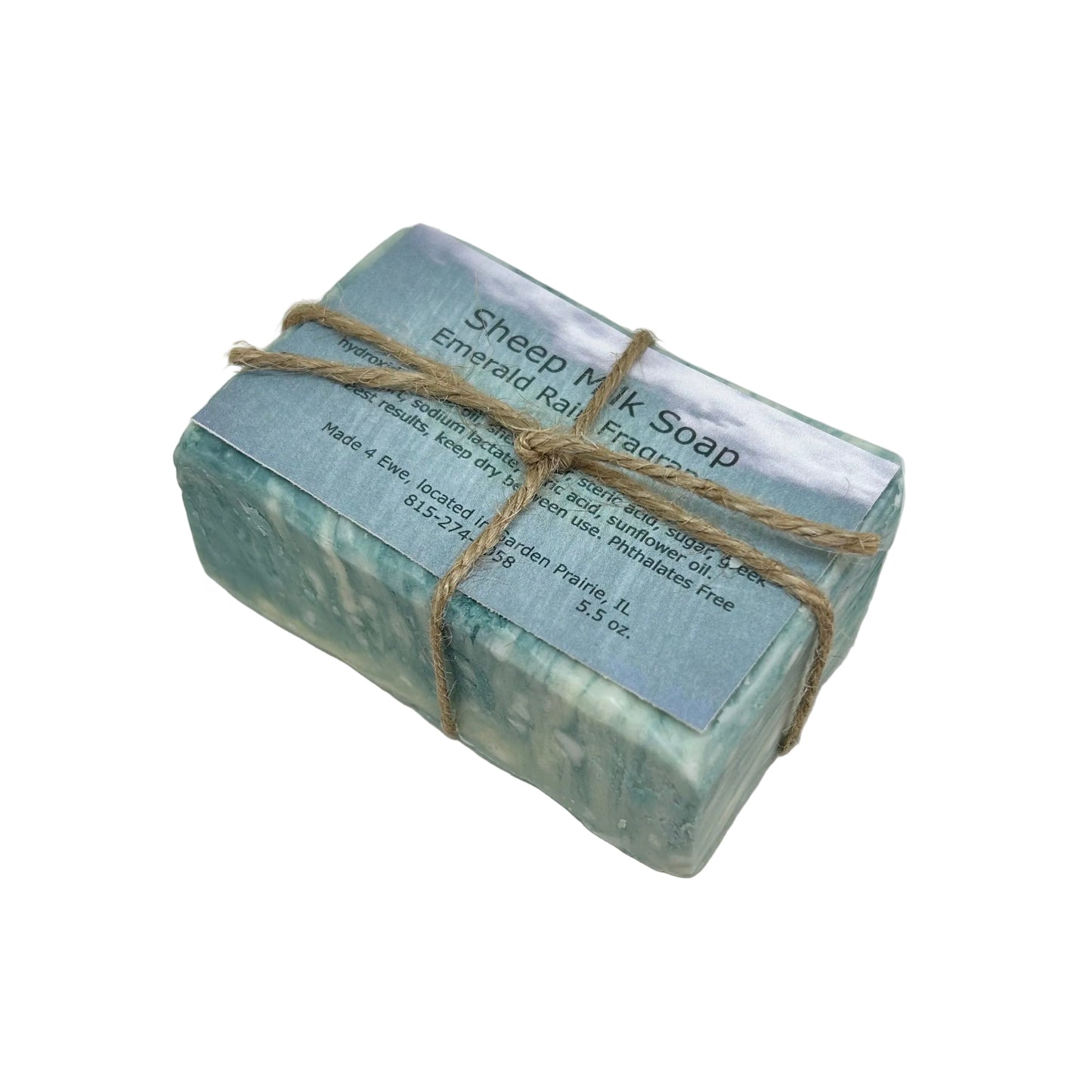 Made 4 Ewe Sheep Milk Soap, Emerald Rain 5.5 oz