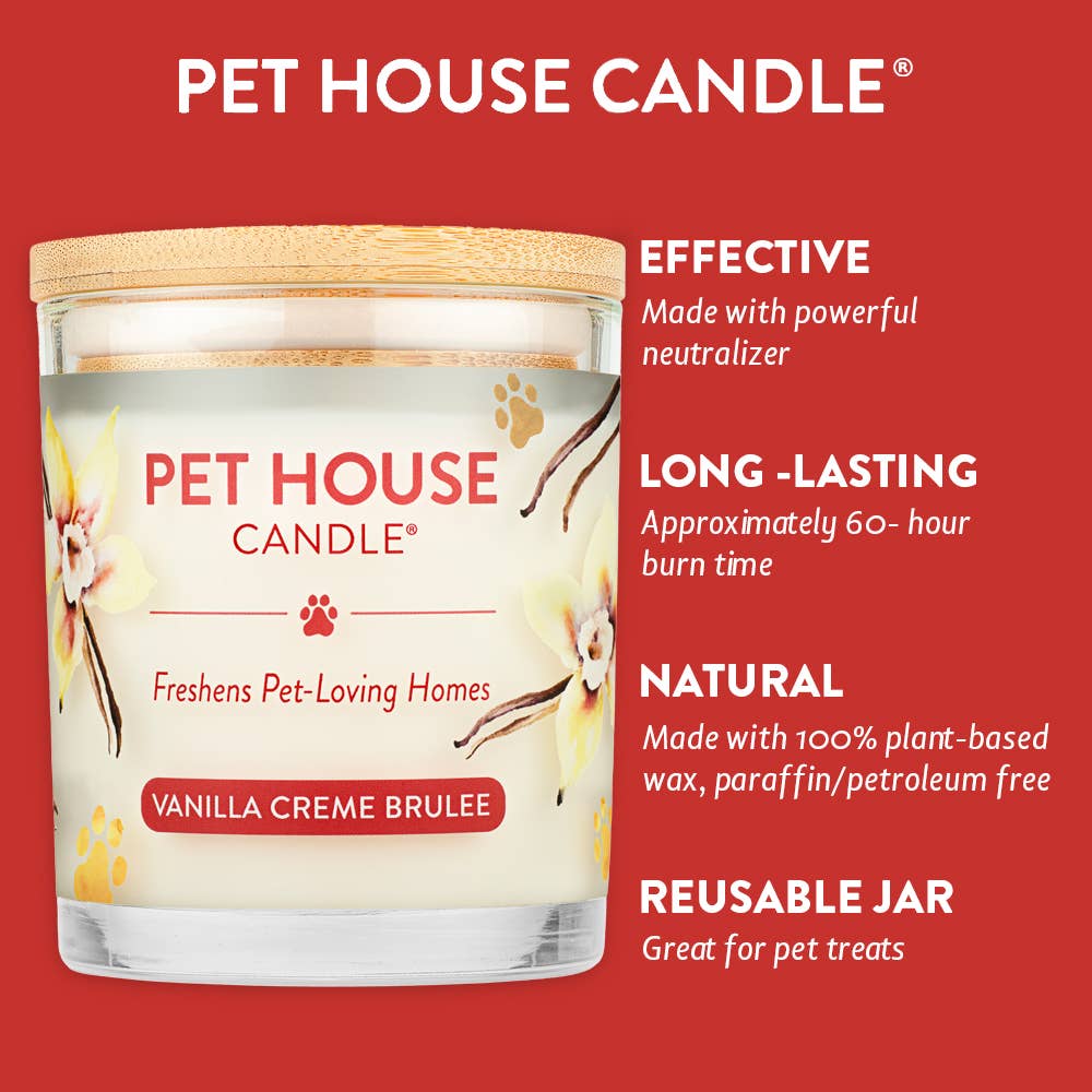 Pet House Vanilla Creme Brulee Plant-Based Soy Wax Candle 9 oz