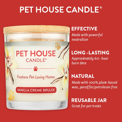 Pet House Vanilla Creme Brulee Plant-Based Soy Wax Candle 9 oz