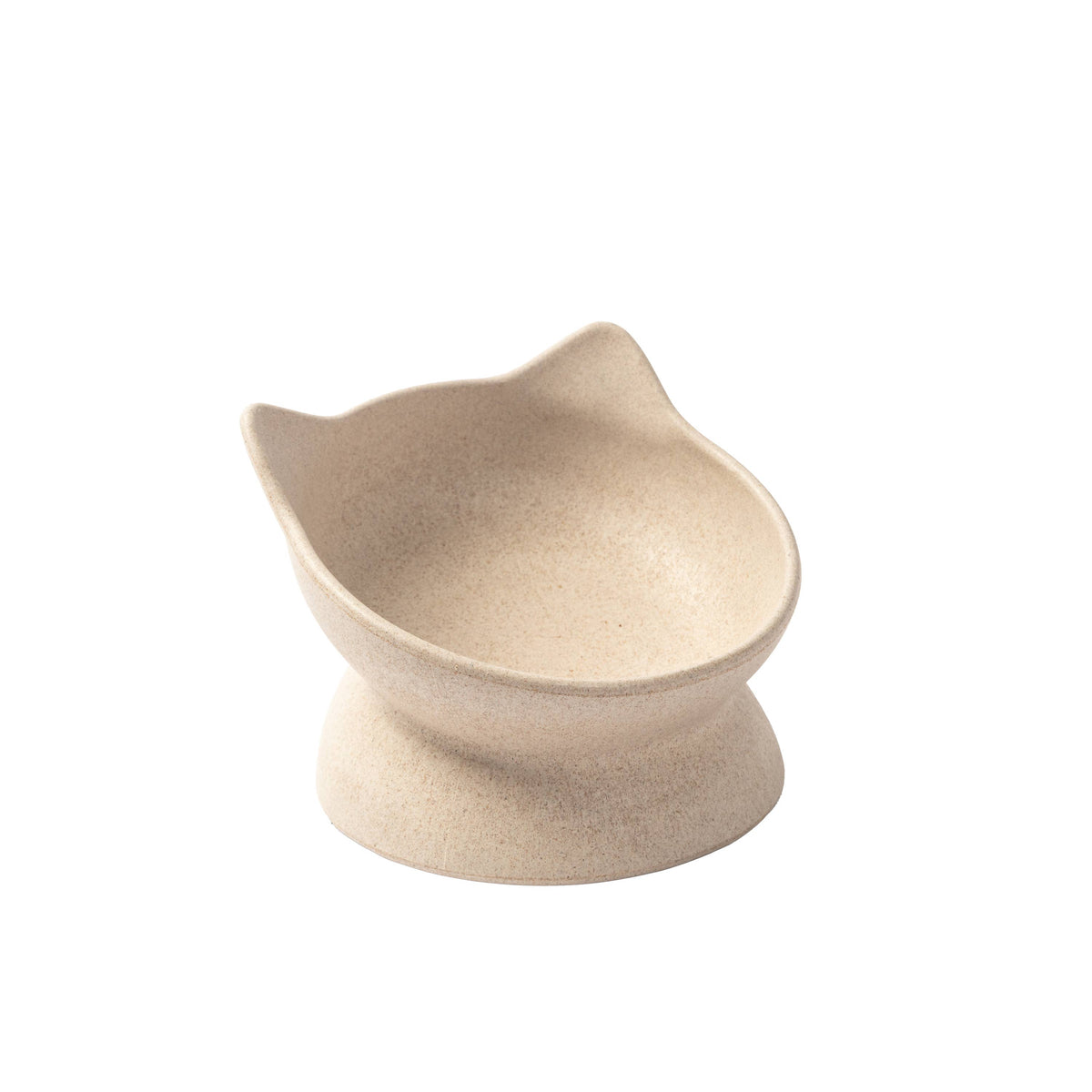 Archie Bamboo Tilt Cat Bowl: Stone Grey