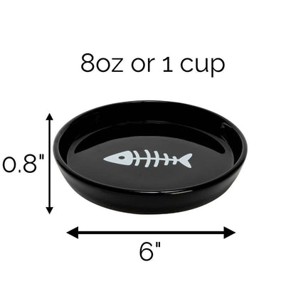Oscar Classic Round Cat Dish: Blue