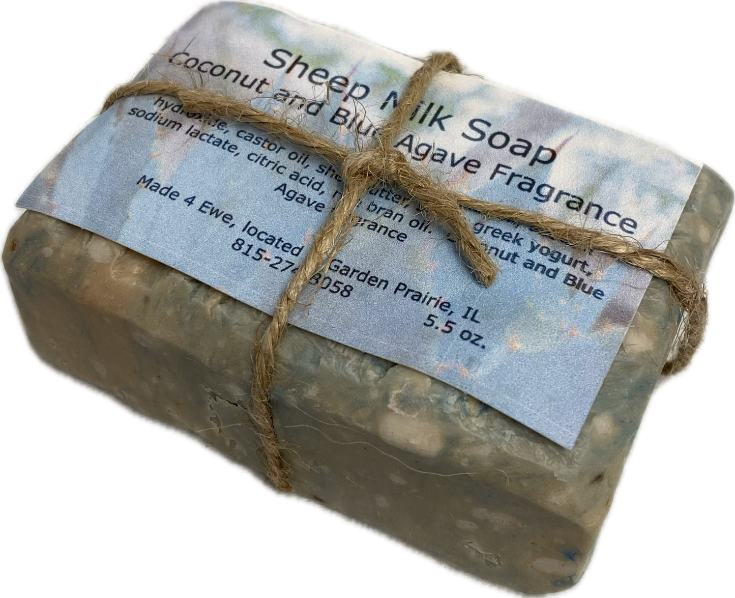 Made 4 Ewe Sheep Milk Soap, Coconut and Blue Agave 5.5 oz