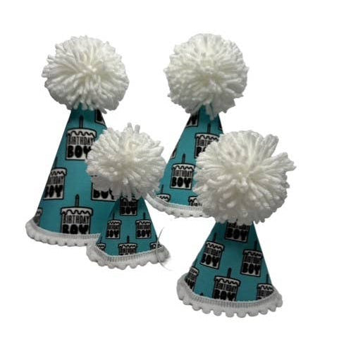 Pup Party Hats Birthday Boy Black Ink Party Hat: S