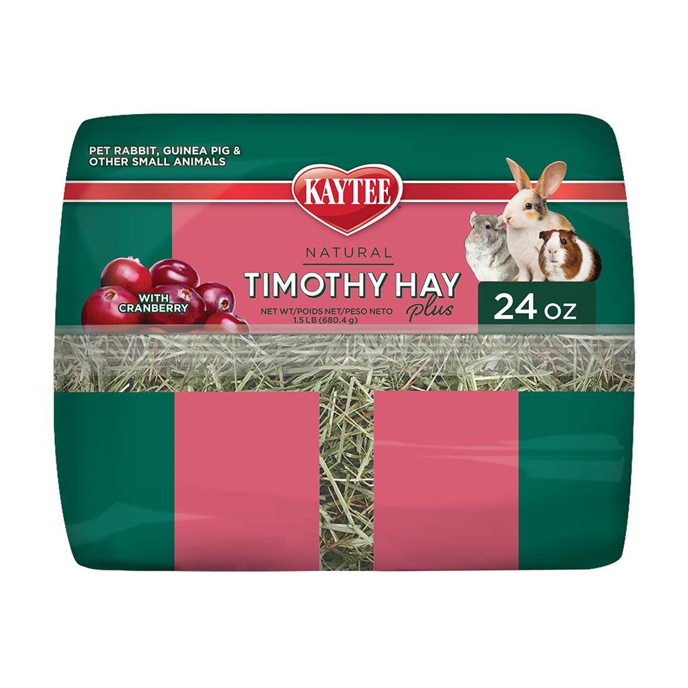 Kaytee Natural Timothy Hay Plus Cranberries Small Animal Treat, 24 oz