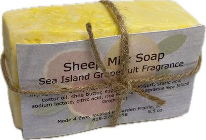 Made 4 Ewe Sheep Milk Soap, Sea Island Grapefruit 5.5 oz