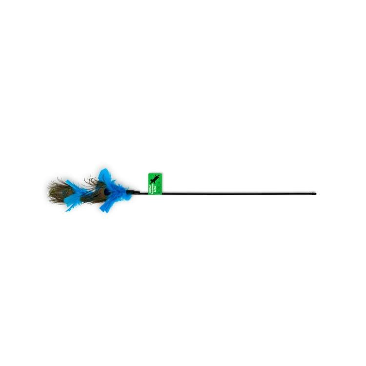 PURRfect Peacock Feather Teaser Wand Cat Toy