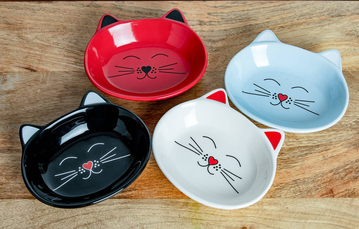 Oscar Cat Dish: Blue
