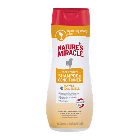 Nature's Miracle Odor Control Shampoo & Conditioner for Dogs, Hydrating Honey