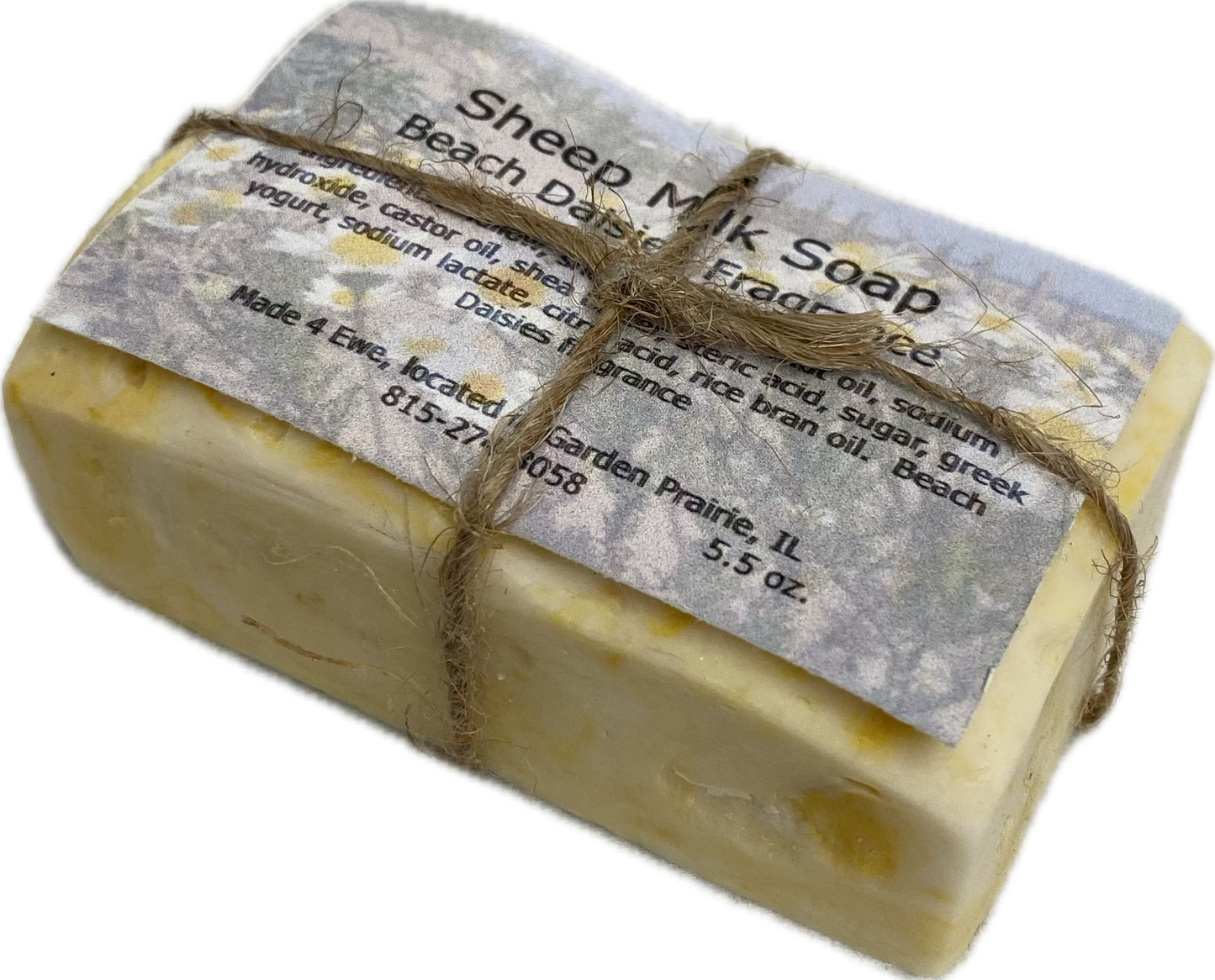 Made 4 Ewe Sheep Milk Soap, Beach Daisies 5.5 oz