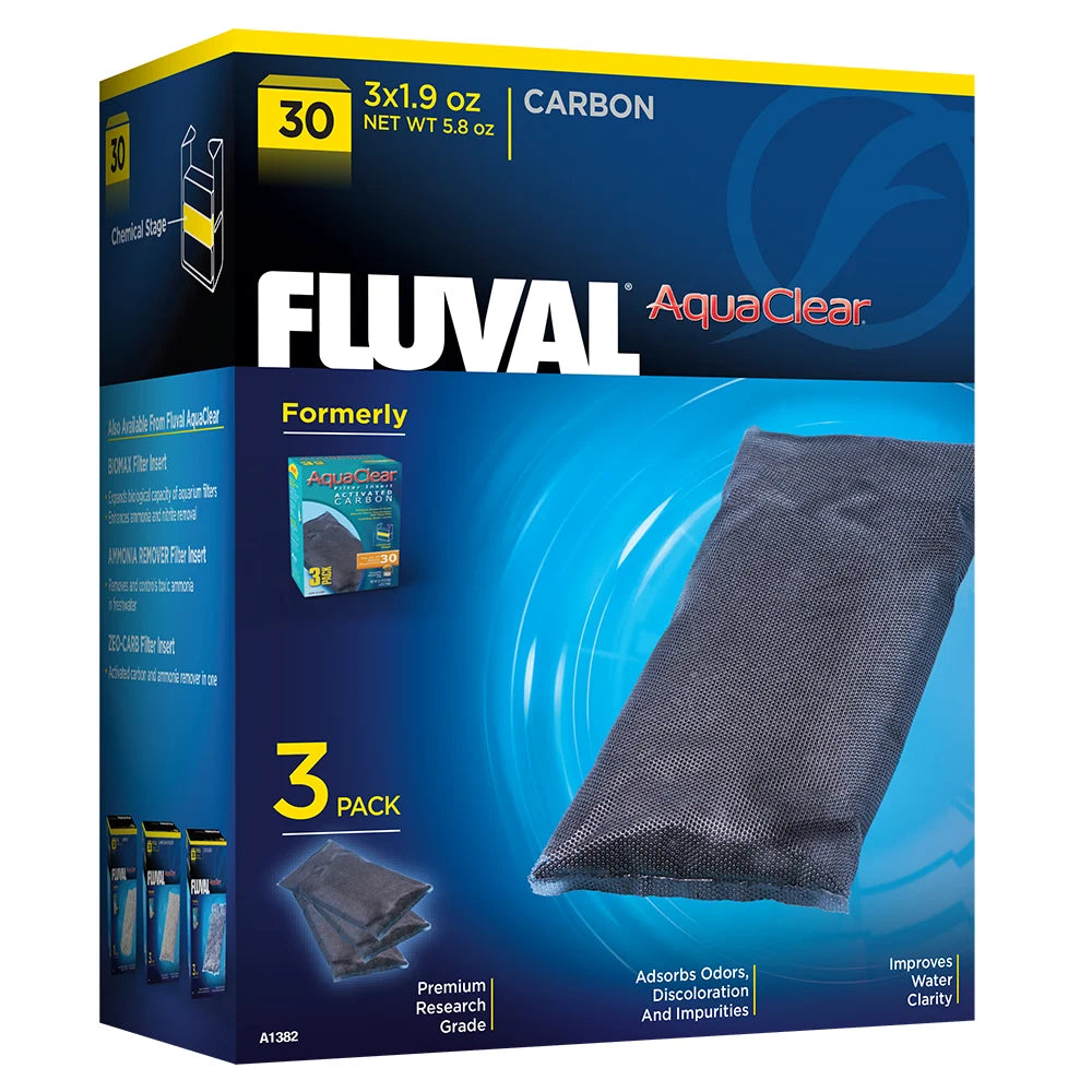 Activated Carbon for AquaClear 30 Power Filter, 3 Pack
