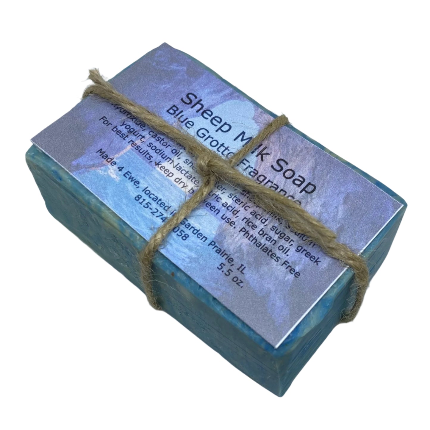 Made 4 Ewe Sheep Milk Soap, Blue Grotto 5.5 oz