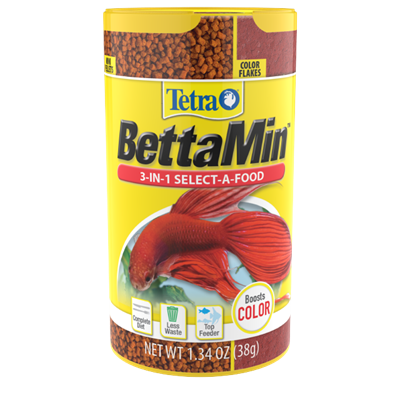 Tetra Betta 3-in-1 Select-A-Food Fish Food, 1.34 oz.