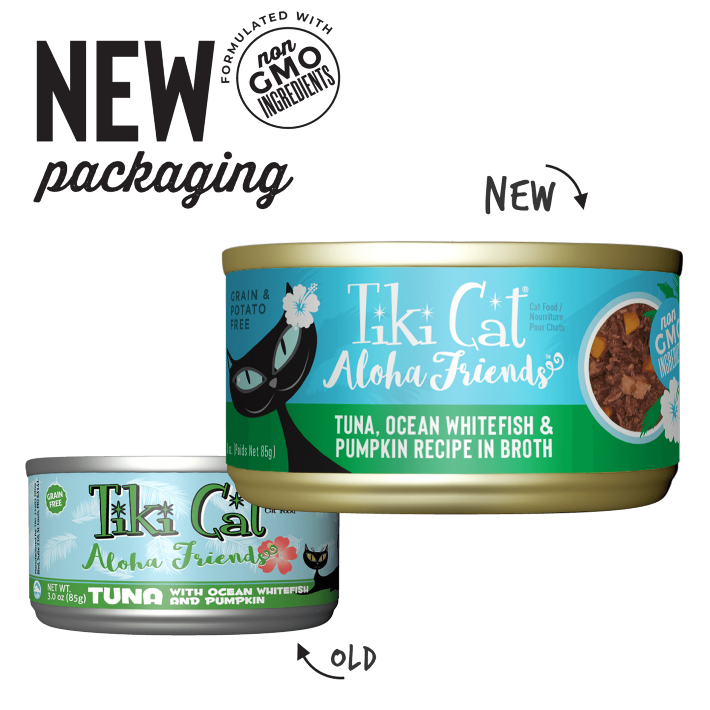 Tiki Cat Aloha Friends Tuna with Ocean Whitefish & Pumpkin Grain-Free Wet Cat Food