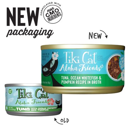 Tiki Cat Aloha Friends Tuna with Ocean Whitefish & Pumpkin Grain-Free Wet Cat Food