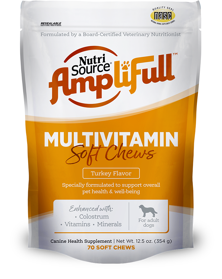 Nutrisource AmpliFull Multivitamin Soft Chews Supplement Turkey Flavor, 12.5oz