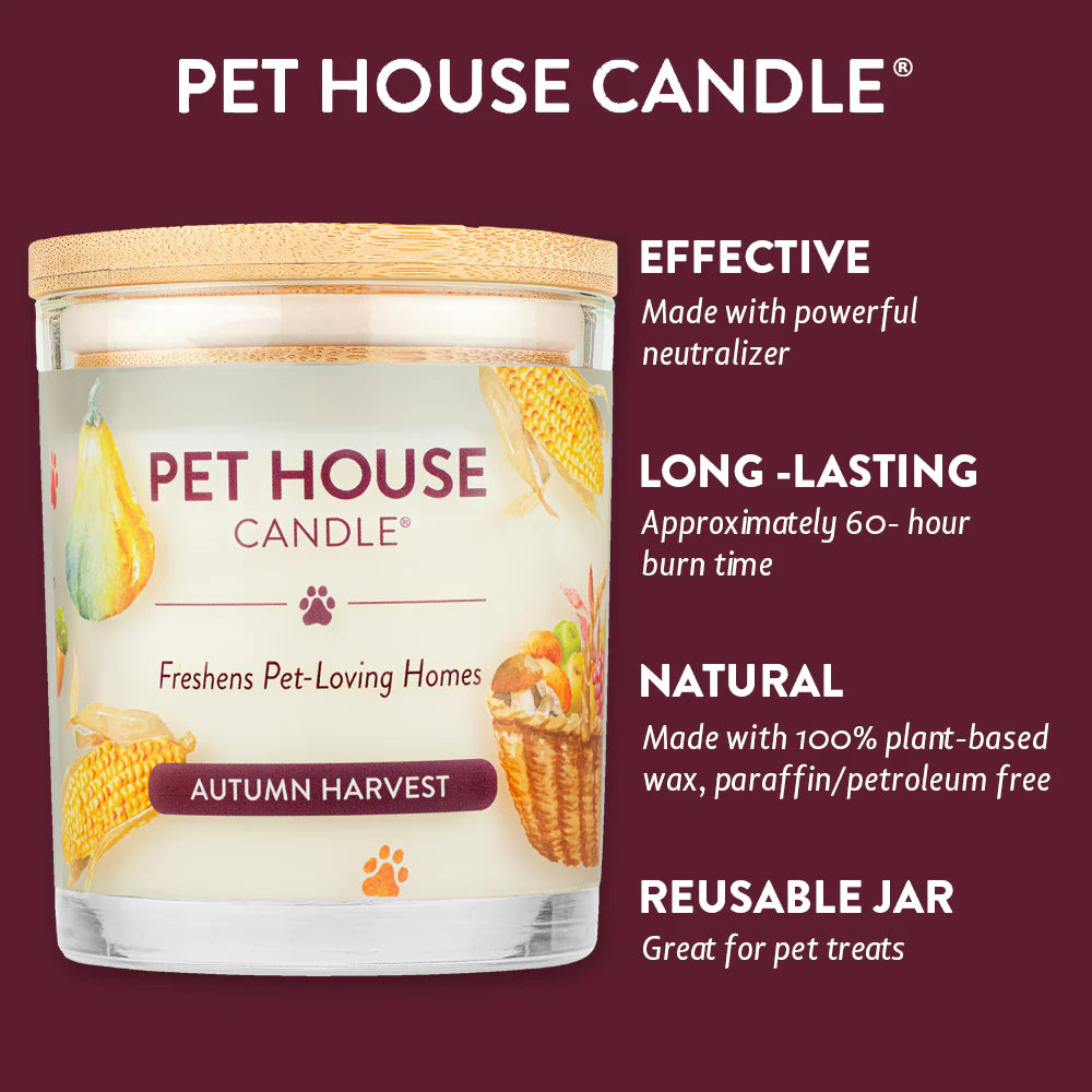 Pet House Candle Autumn Harvest Plant-Based Soy Wax Candle