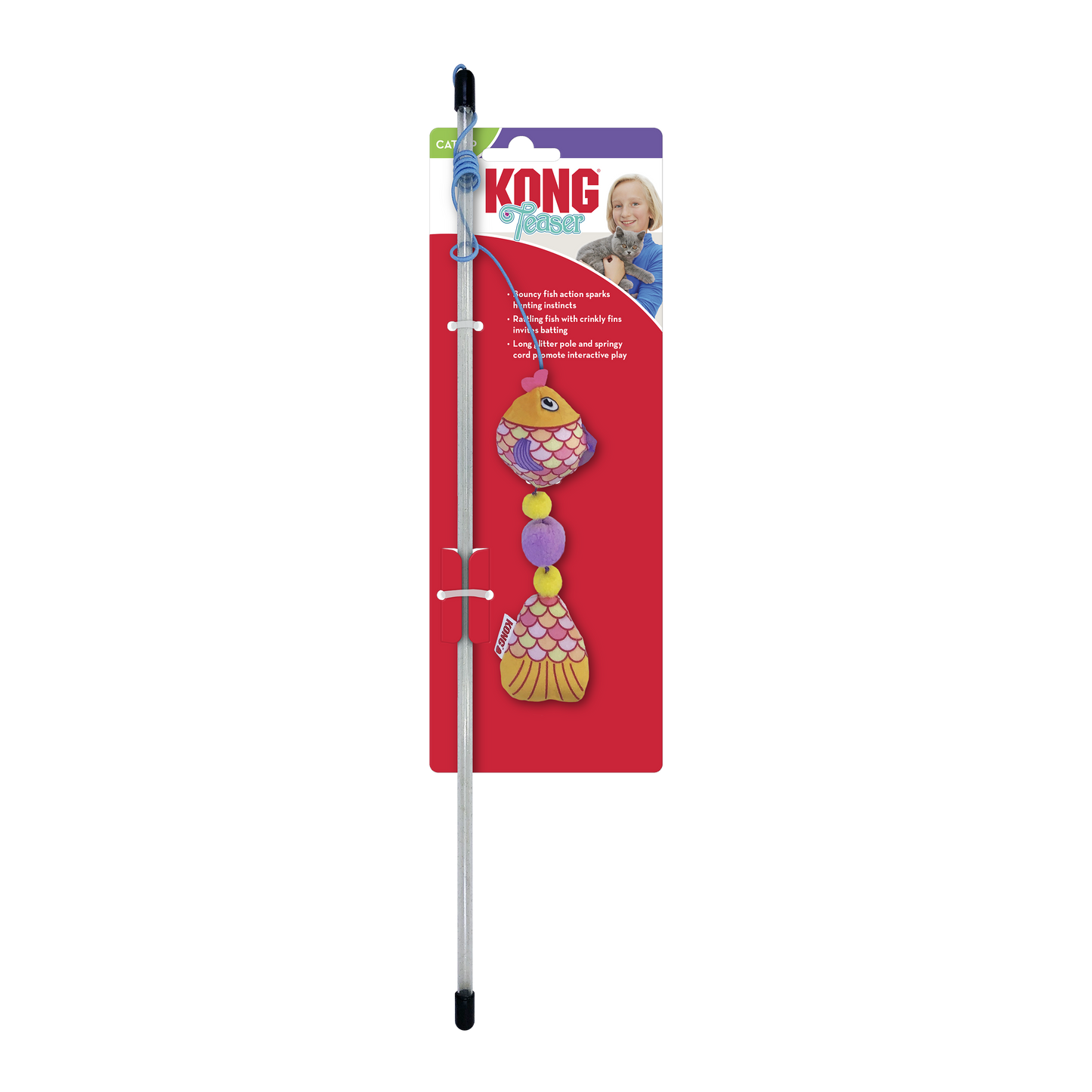 KONG Teaser Scrattles Fish Assorted Cat Toy