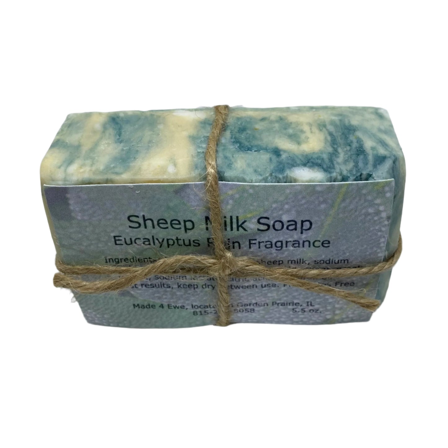 Made 4 Ewe Sheep Milk Soap, Eucalyptus Rain 5.5 oz