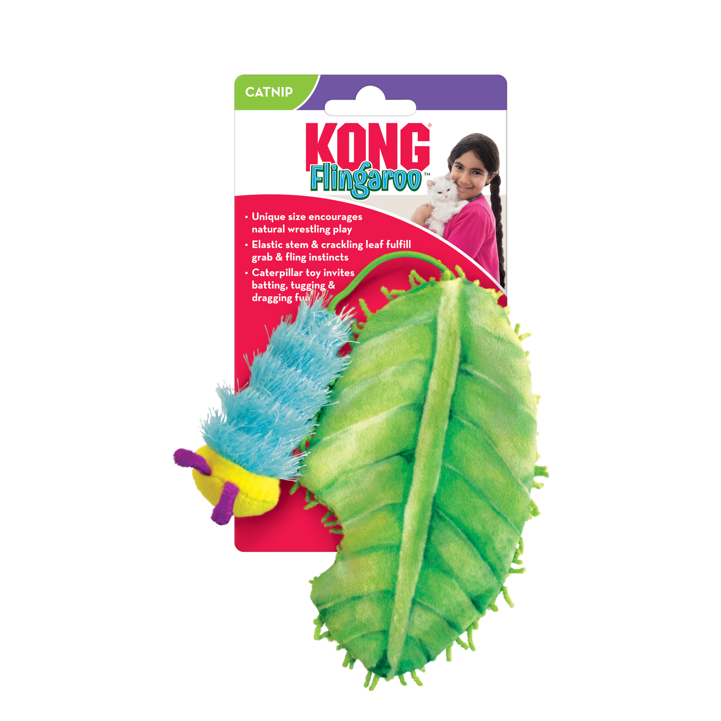 KONG Flingaroo Caterpillar Cat Toy