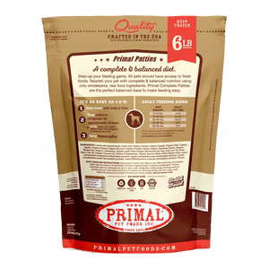 Primal Dog Raw Frozen Lamb Patties 6 LB