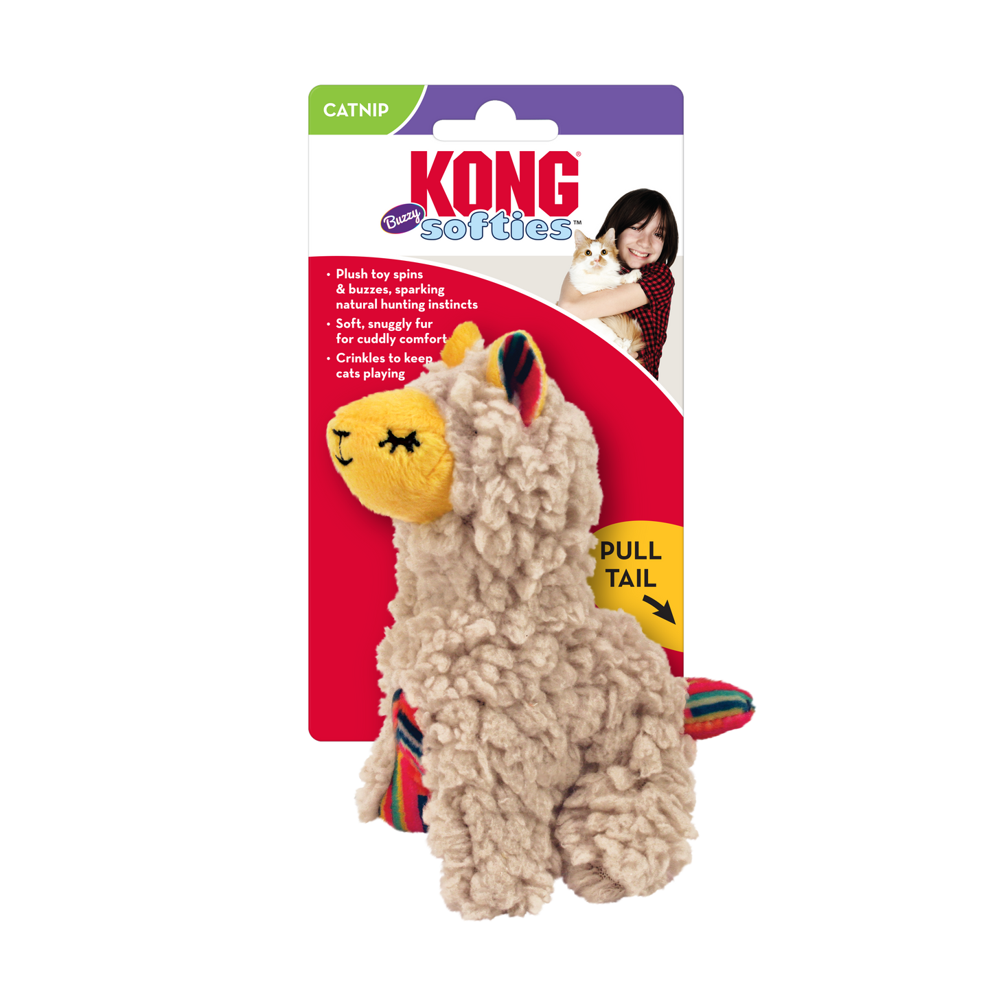 Kong Softies Buzzy Llama Cat Toy