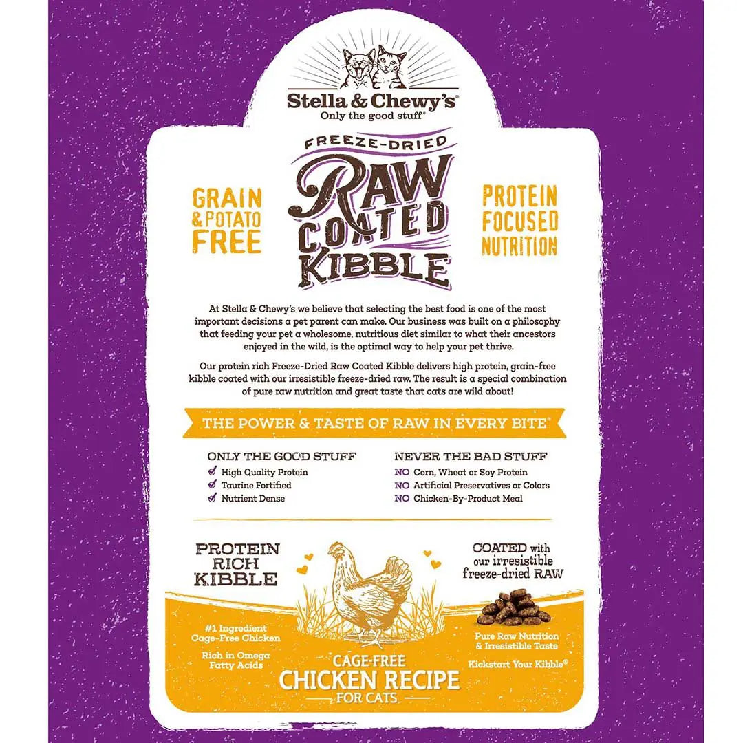 Stella & Chewy's Raw Coated Kibble Cage-Free Chicken Cat Food