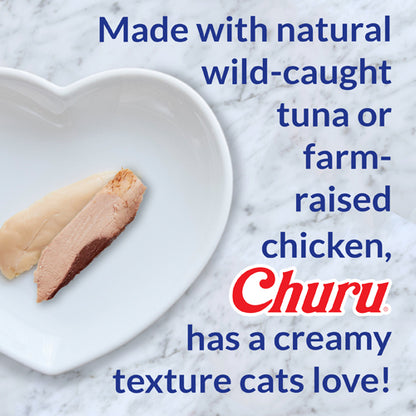 Inaba Churu Bites Chicken Recipe Wraps Tuna with Salmon Recipe Grain-Free Cat Treats 3 Pack