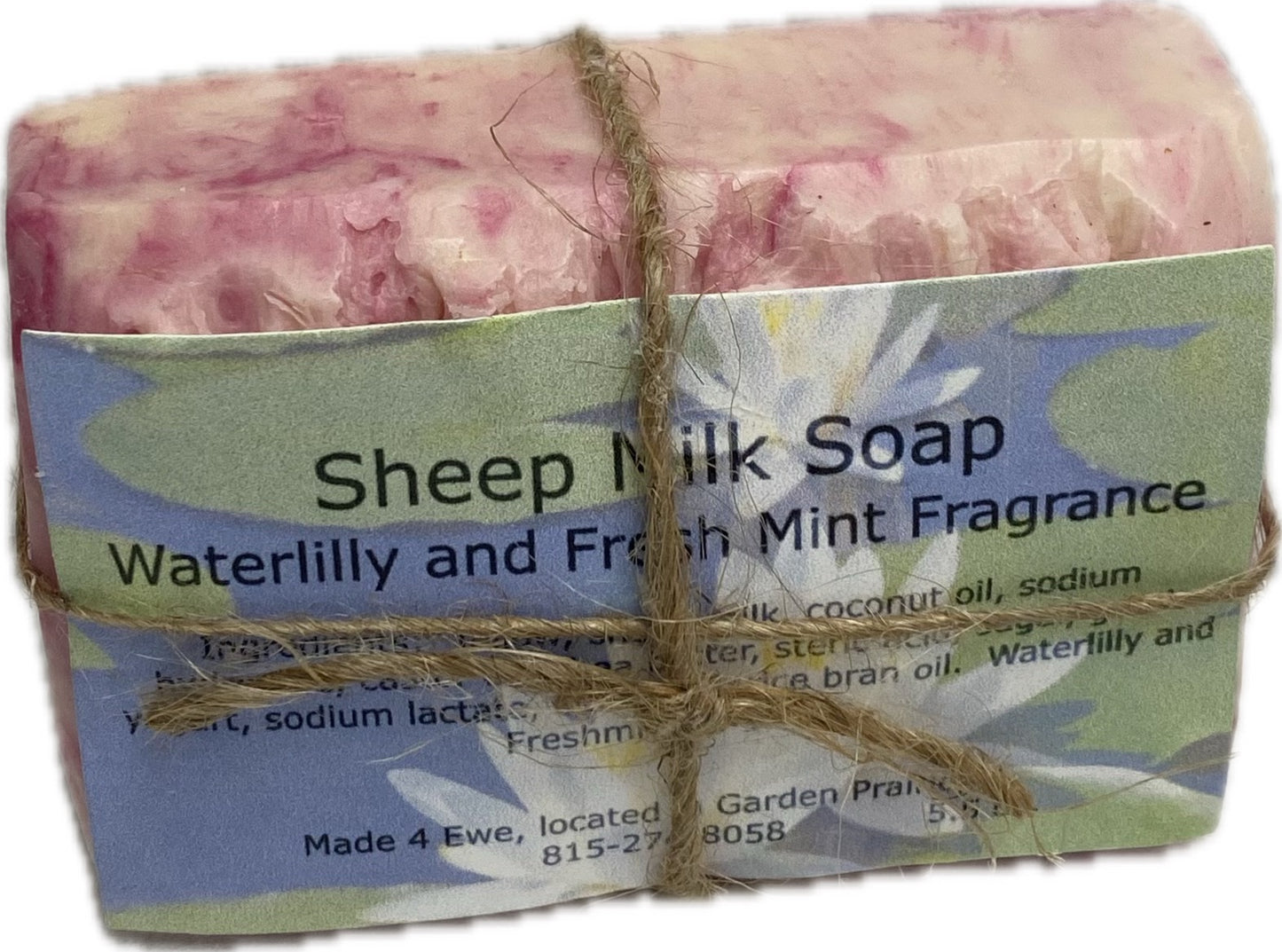 Made 4 Ewe Sheep Milk Soap, Waterlilly and Fresh Mint 5.5 oz