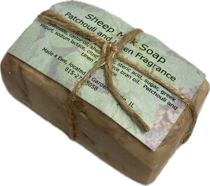 Made 4 Ewe Sheep Milk Soap, Patchouli & Linen 5.5 oz