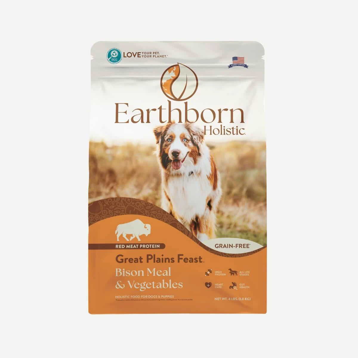 Earthborn Holistic Great Plains Feast Bison Meal & Vegetables Grain-Free Dry Dog Food