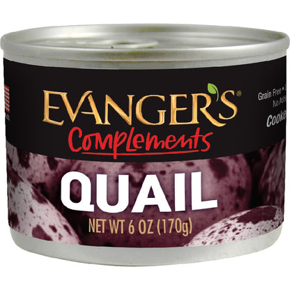Evanger's Complements Quail Canned Dog & Cat Food 6 oz.