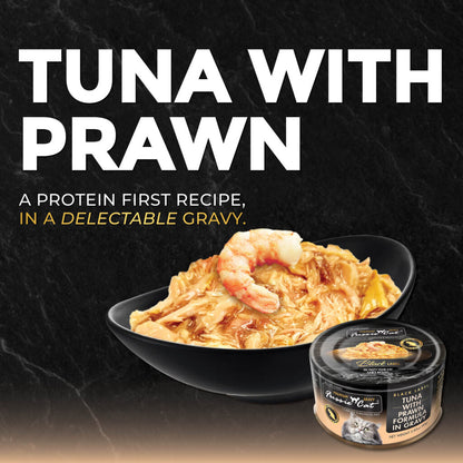 Fussie Cat Black Label Tuna with Prawn Formula in Gravy Wet Cat Food, 2.82oz