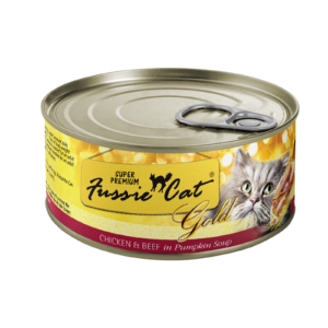 Fussie Cat Gold Chicken & Beef Formula in Pumpkin Soup Grain-Free Canned Cat Food