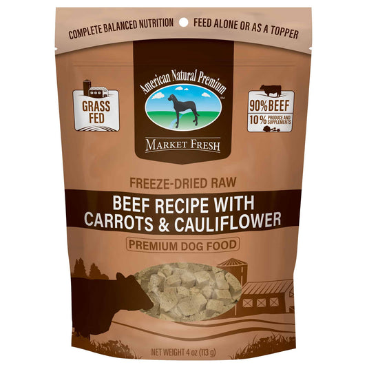 American Natural Premium Freeze-Dried Raw Beef Recipe with Carrots & Cauliflower