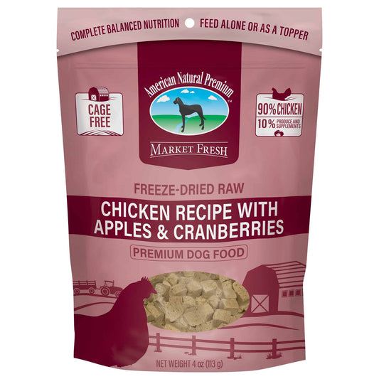 American Natural Premium Freeze-Dried Raw Chicken Recipe with Apples & Cranberries