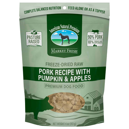 American Natural Premium Freeze-Dried Raw Pork Recipe with Pumpkin & Apples