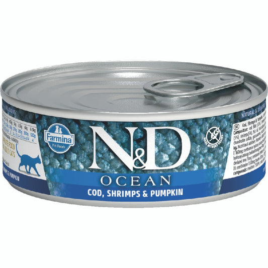 Farmina N&D Ocean Cod, Shrimp & Pumpkin Stew Canned Cat Food