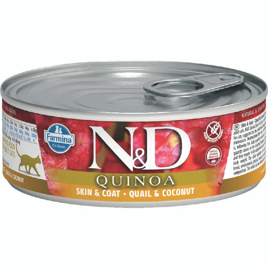 Farmina N&D Quinoa Skin & Coat, Quail & Coconut Recipe Canned Cat Food