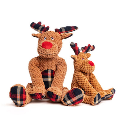 fabdog Floppies Holiday Reindeer Plush Dog Toy